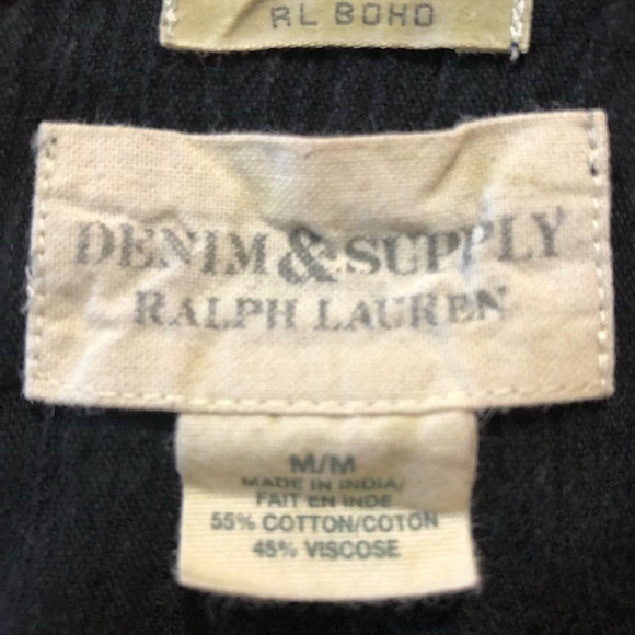 *SOLD* Denim & Supply RL BOHO Peasant Top Lightweight Ruffles Bell Sleeves M - Picture 7 of 9